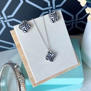 Park Lane Lana Zebra Print Earrings and Necklace Set